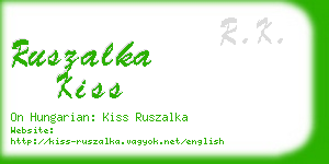 ruszalka kiss business card